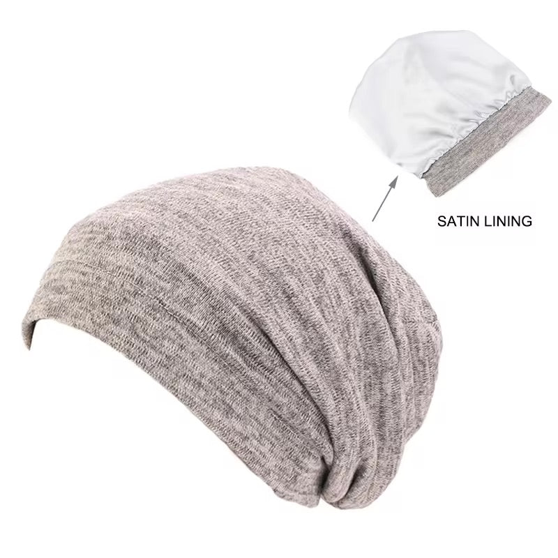 BreezeEase Patterened Satin-Lined Beanie